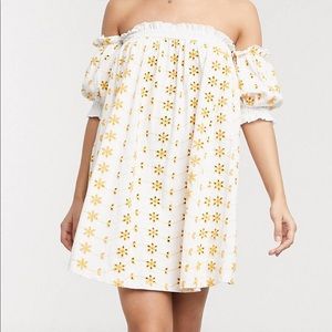 ASOS Off the Shoulder Floral Mini Dress - US 14